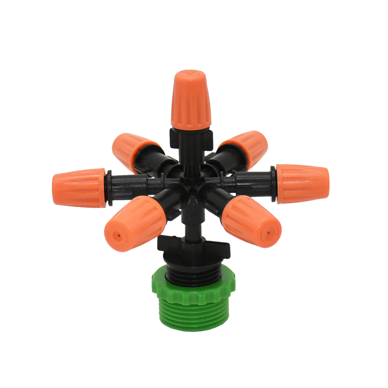 

Male 1/2 3/4 water mist sprinkler nozzle 7-way garden sprayer nozzle For Garden Greenhouse Irrigation Accessories 1set