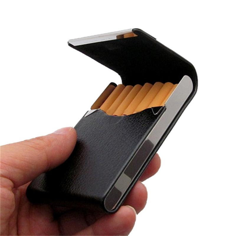 

High Quality PU Leather Box Tobacco Holder Pocket Box Storage Container Cigarette Case Classical Smoking Accessories