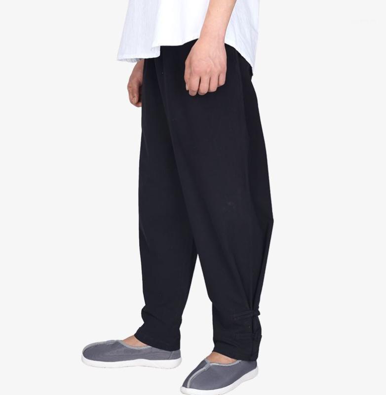 

Cotton washing zen monk bloomers lay meditation shaolin martial arts trousers monks nun pants black/white/gray1