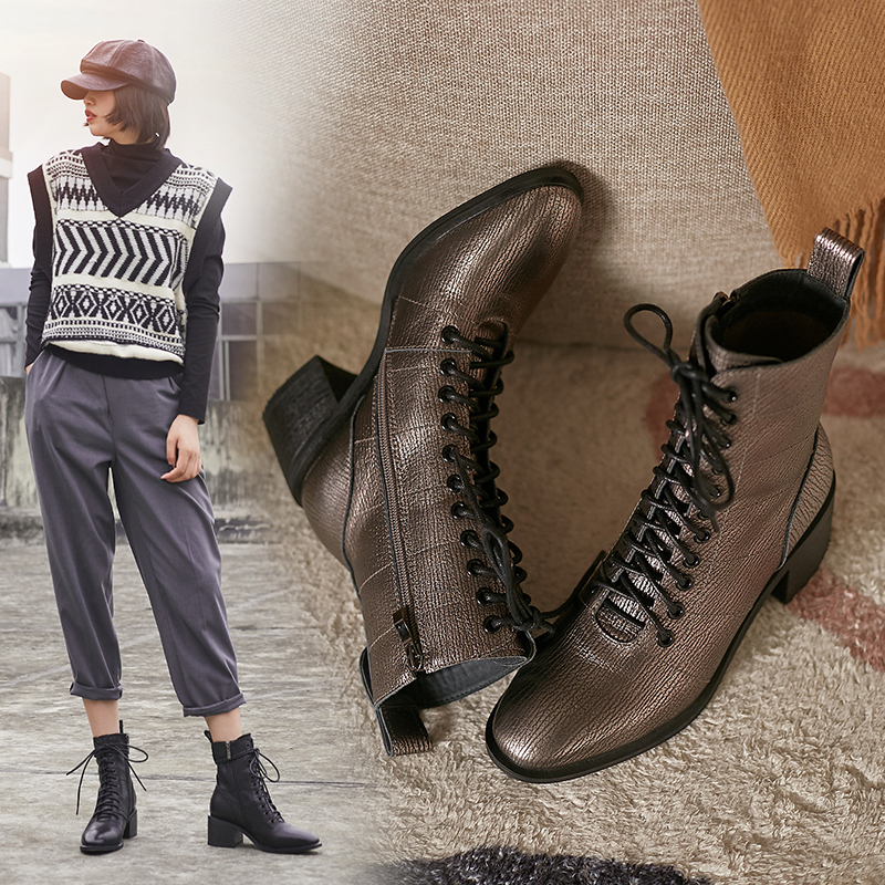 

2021 Female Hot Natural Superior Shoes European Winter and Short Boots Plus Side Size 1RWG, Black-velvet