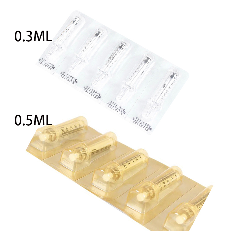 

0.3/0.5 ml Syringe and Medicine Needle Ampoule Head for Mesotherapy Gun hyaluronic injection pen High Pressure Wrinkle Removal 201120
