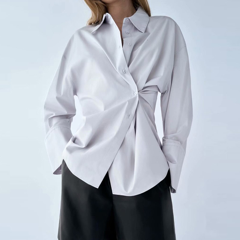 

2021 New Women Spring Autumn Turn Down Collar Solid Single-breasted Top Office Lady Fashion Short Tops Long Sleeves Outerwear W902