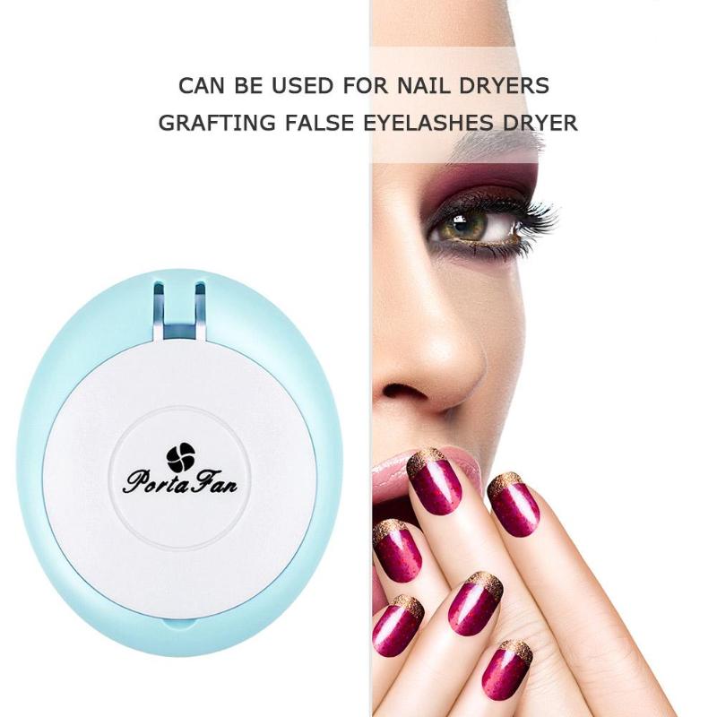 

USB Grafted Eyelashes Fan Air Conditioning Blower Lightweight Nail Art Manicure Glue Dryer High-quality Makeup Tools, Pink
