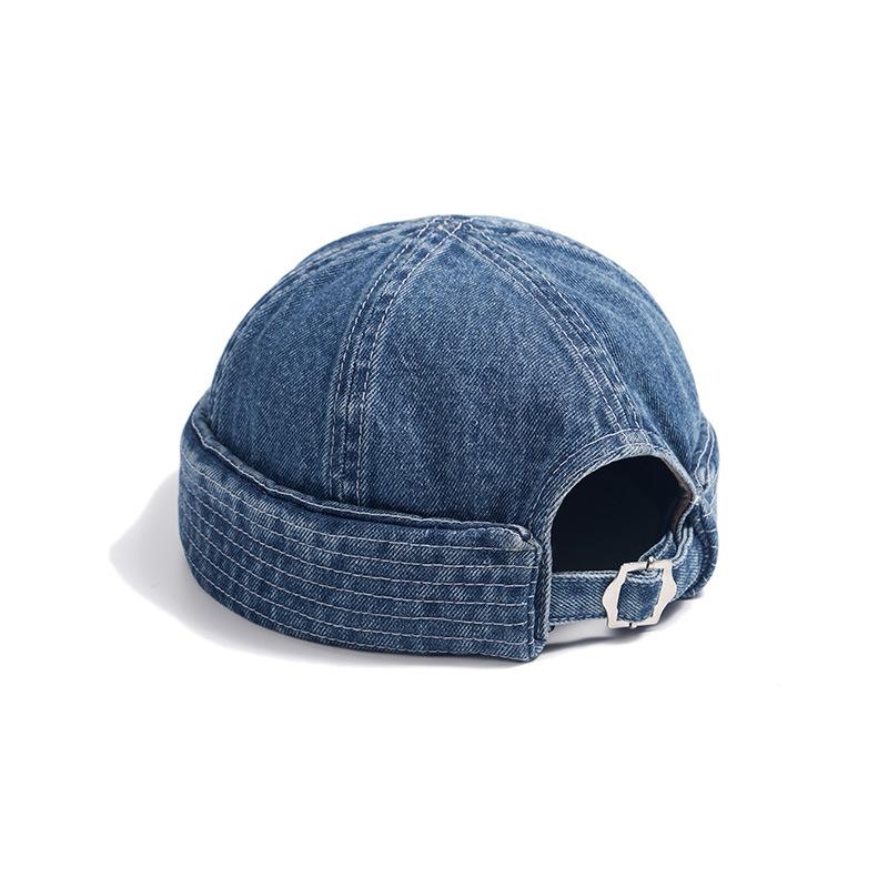 

Denim Cowboy Men Hats Women Docker Cap Beanie Sailor Worker Hat Rolled Cuff Retro Brimless Adjustable Hip Hop gorras hombre