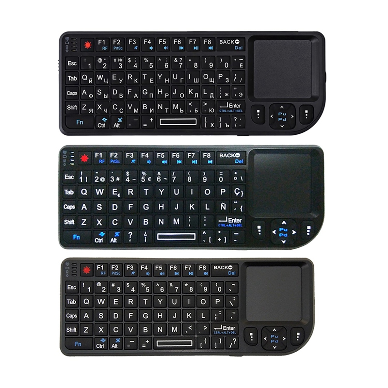 

A8 Wireless Keyboard Air Mouse 2.4G Mini Touchpad White Backlit for Speech Projector Plug and Play