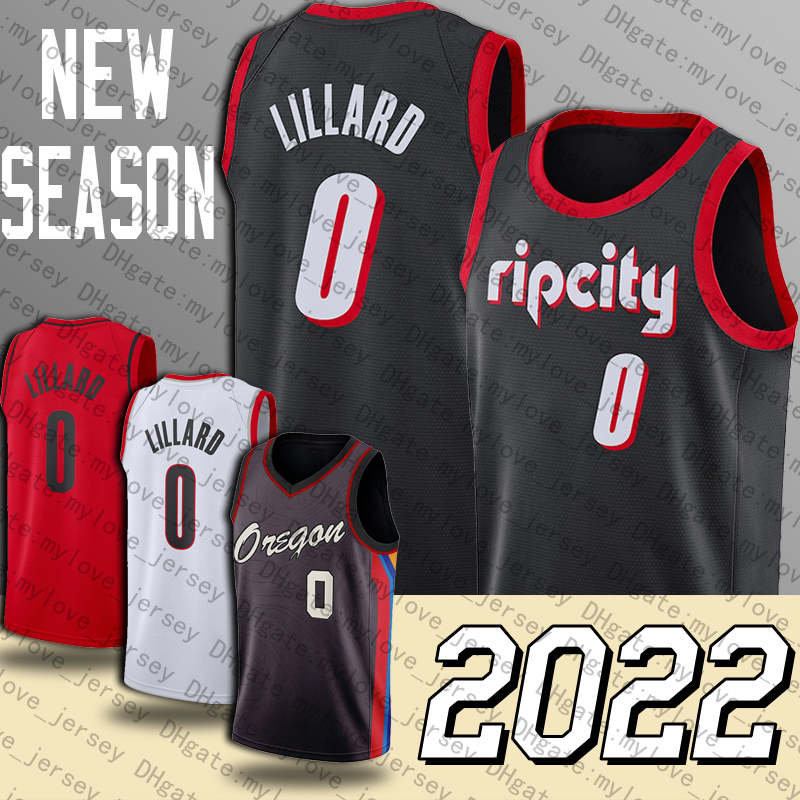 

Ropcity Damian 0 Lillard Jersey Basketball Oregon 75th Anniversary Jerseys Portland''Trail Blazers''2022