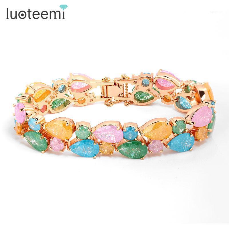 

LUOTEEMI New Hot Selling Mona Lisa Bracelet Multi Cubic Zircon Bracelet Bangles for Women Wedding Jewelry Accessories1