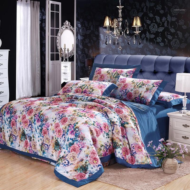 

High Grade Jacquard Embroidery Series New Design Bedding Cover Set pure Cotton  Queen Size 4 piece/set For 5/6/6.6Feet Bed1