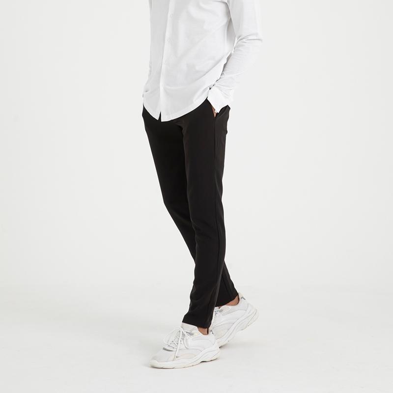 

2020 New Season Men Jogger Pants Cotton Blend Luxury Casual Trousers Regular Black Elastic Lightweight -50 Tbasic