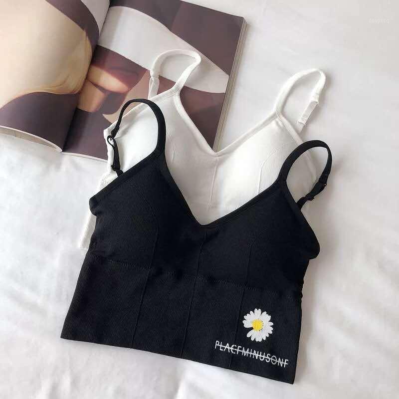 

Women Top Push Up Floral Bra Female Jogging Sports Gym Cotton Sports Bras Women Girl Underwear Fitness Running Yoga Sport Tops1, Black pad