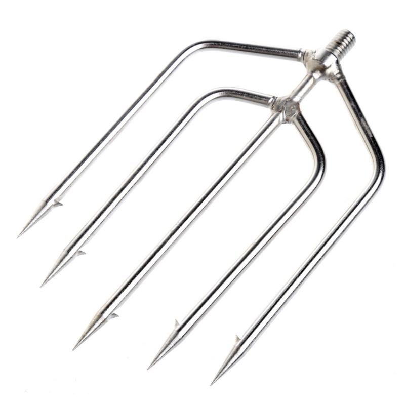 

Fishing Accessories Stainless Steel 5Prong Harpoon Fish Spear Fork Ice Breaker Drill Accessory Tackle Tool