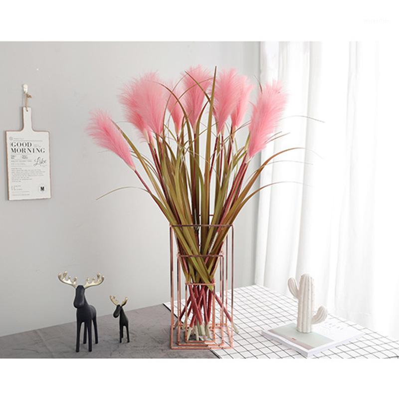 

90cm simulation plant fake grass potted reed office living room green plant large ornaments wedding Road guide Artificial flower1, White