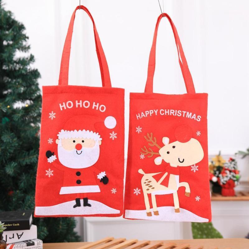 

Christmas Candy Gift Bag 2021 New Year Christmas Eve Elk Santa Claus Children's Gift Bag Portable Candy Apple1