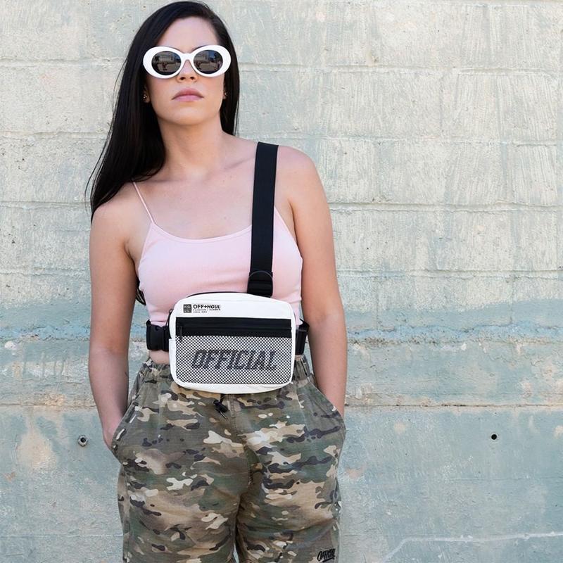 

Black Tri-Strap Chest Utility Bag Small Tactical women Chest Rig Bag Hip-hop Functional Vest Outdoor Streetwear Bags