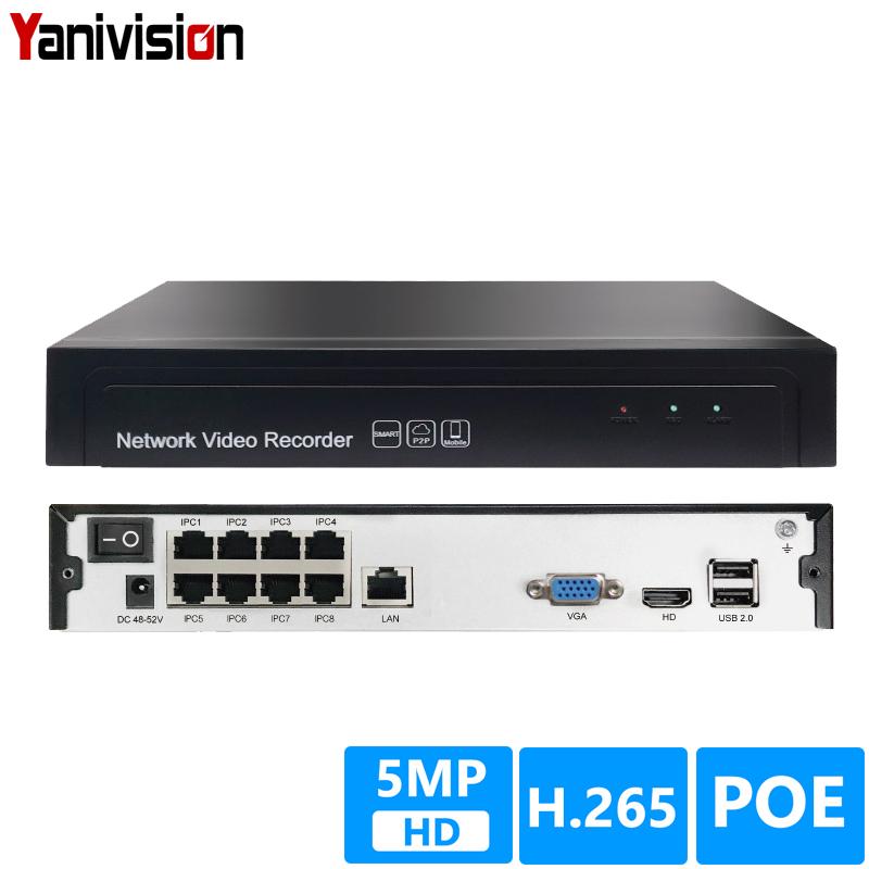 

8CH 5MP POE 1 SATA NVR H.265+/H.265/H.264 CCTV UP to 16ch 5.0MP Network Video Recorder Onvif 2.6 IP Camera P2P AEeye2.0