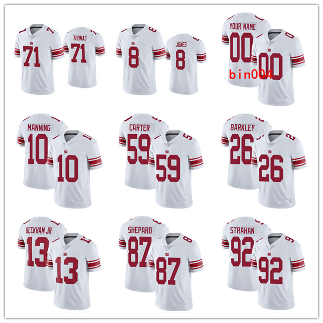 

New York Giants MEN WOMEN YOUTH 8 Daniel Jones 26 Saquon Barkley Limited Road Jersey Football White Vapor Untouchable, Black;red