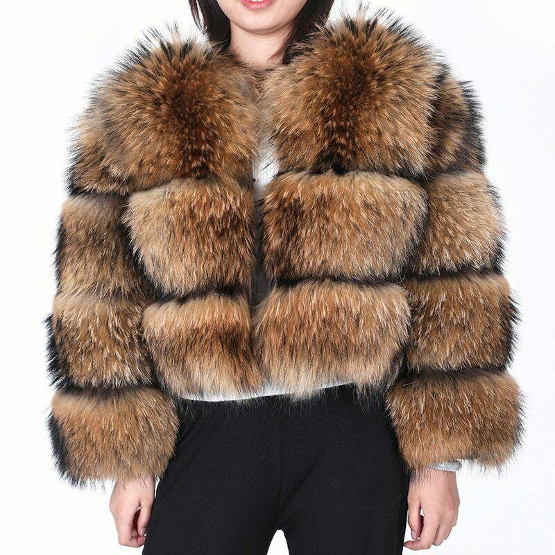 

Real Raccoon fur coats and jackets women Fur Story FS20148 coats for women jacket womens winter