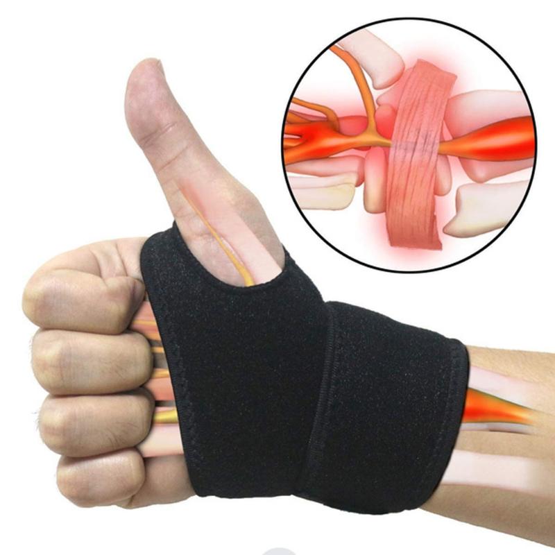 

1Pcs Carpal Tunnel Wrist Brace Adjustable Wrist Support Brace Compression Wrap with Pain Relief for Arthritis Tendinitis, Black