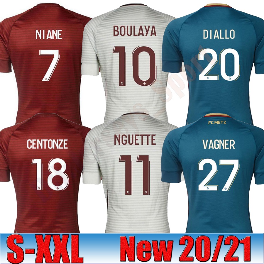 

20/21 FC METZ Soccer Jerseys 2021 BRONN FOFANA NIANE BOULAYA CENTONZE DIALLO VAGNER maillot de foot Football Shirt uniforms, Black