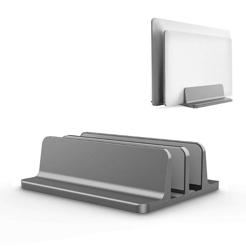 

Double Vertical Stand Laptop Tablet Holder Alloy Adjustable Desktop Notebook with Adjustable Dock Stand For For Surface