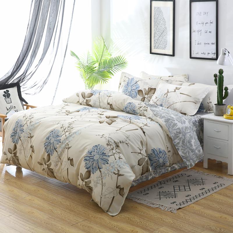 

2021New3/4pcs/set Cotton Bedding Set For Girl Luxury Soft Duvet Cover Bed King Queen Full  Size Bed Sheets With pillow cases