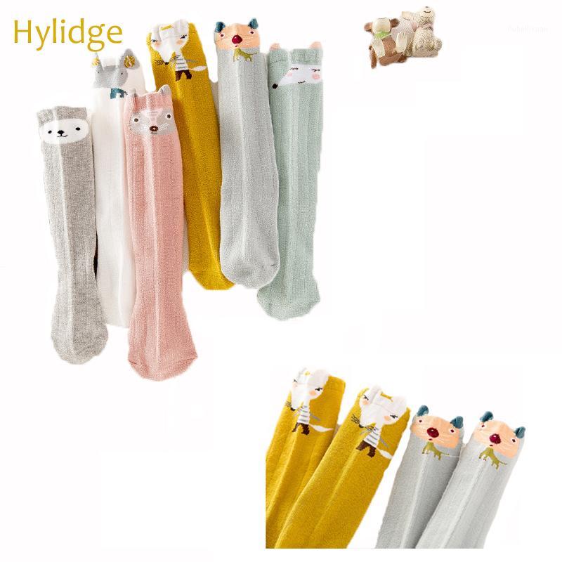 

Hylidge Over the Knee Baby Socks Newborn Cotton Knee High Socks Spring Autumn 0-3 months Cute Cartoon Long Baby1, Grey