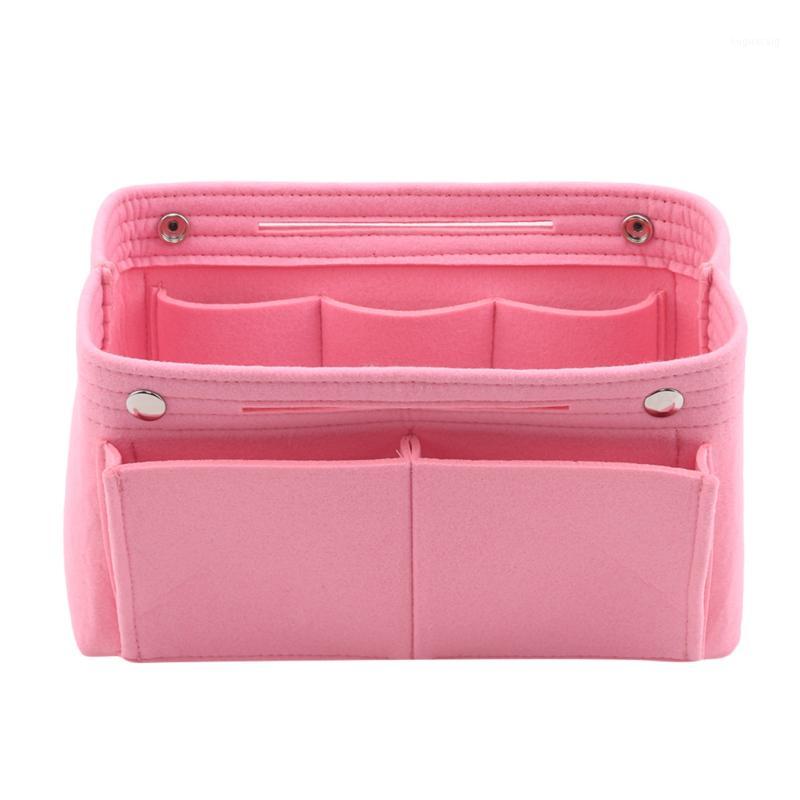 

Women Felt Insert Bag Multifunction Makeup Cosmetic Bags Travel Inner Purse Portable Handbag Storage Organizer Tote1, Blue