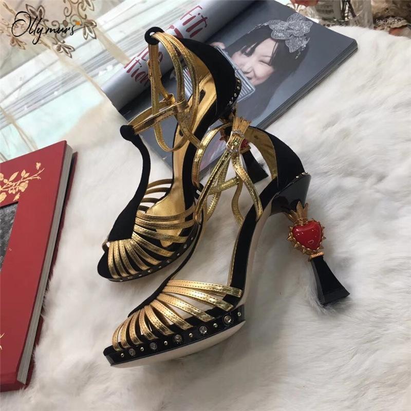 

OllyMurs New Fashion Style Genuine Leather Women Summer Sandals Sexy Open Toe Buckle Strap Thin High Heel Sandals Shoes Woman1, As pic