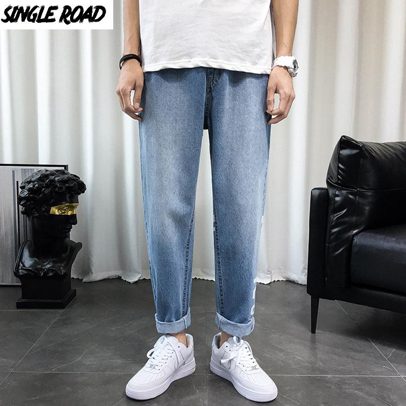 

SingleRoad Mens Jeans Men 2020 Oversized Wide Leg Straight Pants Japanese Streetwear Denim Pants Fashion Baggy Jeans For Men, Black jeans men
