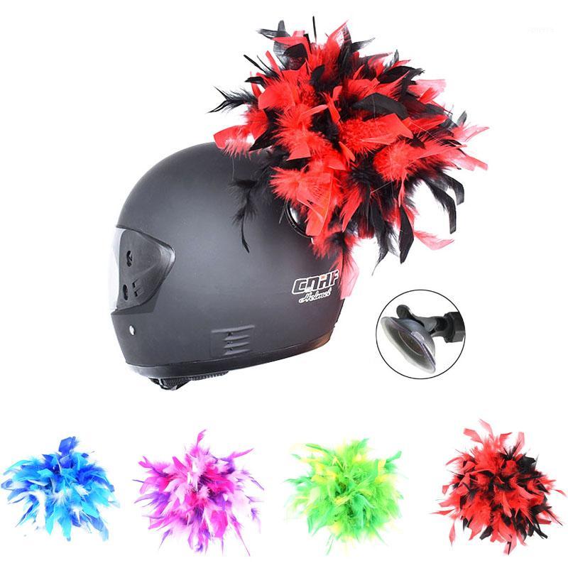 

New Fashion Motorcycle Helmet Decorative Personality Feather Unisex Motocross Racing Helmet Cool Trending Decoration Punk Style1, As shown