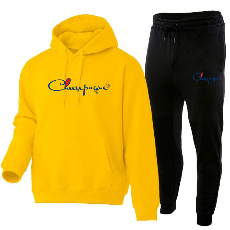 

2022 New Brand Men's Tracksuit Fall Winter Fleece Male Coat Hoodies Trouser 2Pc Men Set Jogging Sportswear Oversize Track Suit