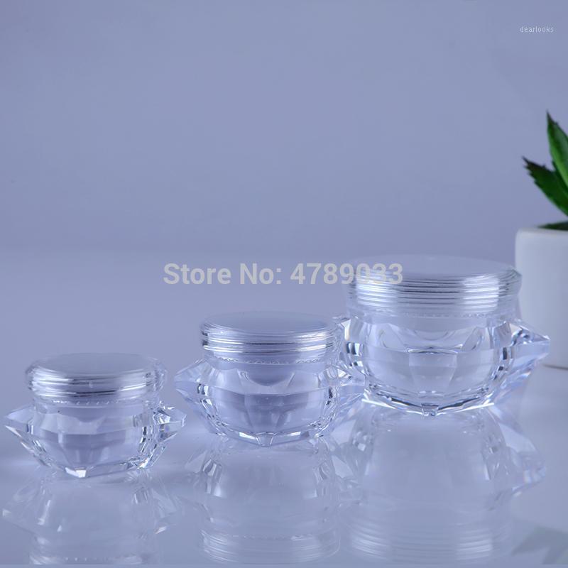 

10/20pcs Diamond Small Bottle 5g/10g/15g Cosmetic Empty Jar Pot Eyeshadow Lip Face Cream Sample Container Free Shipping1