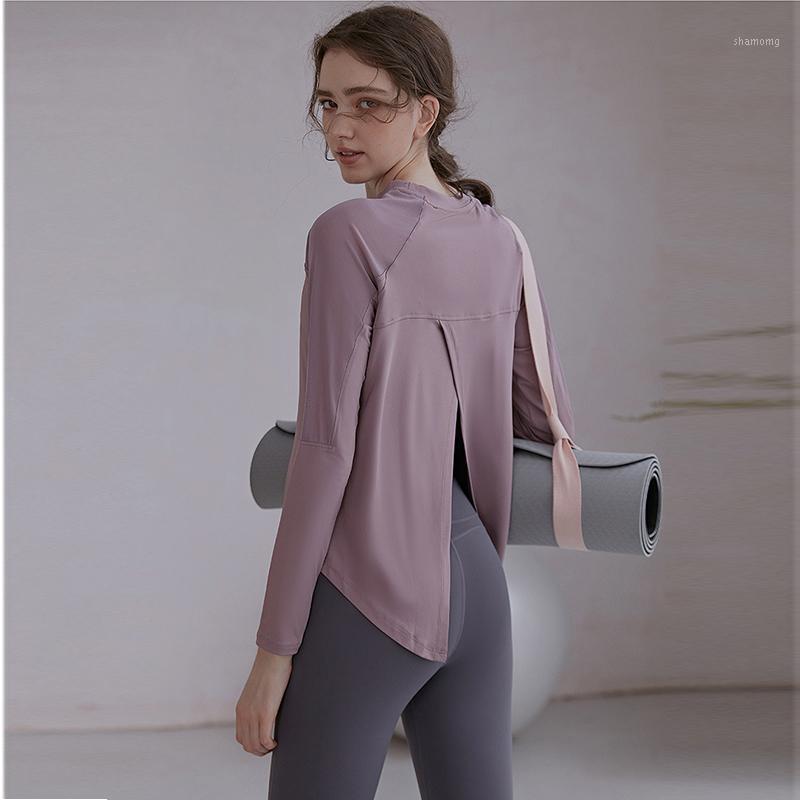 

Vansydical Sports Tops Long Sleeve Women Open Back Yoga Shirts Mesh Fitness Workout Tees Loose Outdoors Excise Crop Top1, Fbf201298