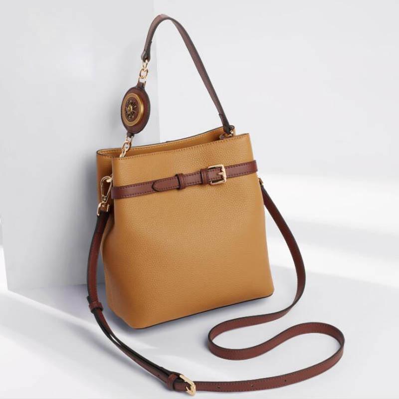 

Women Genuine Leather Bag Fashion Luxury Designer Women's bag Cowhide Handbags sac de luxe femme, Brown