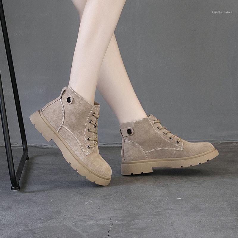 

Ins Leather Boots Women's Short Boots British Style Retro Students Korean Version Wild 2021 Winter New Motorcycle1, Beige