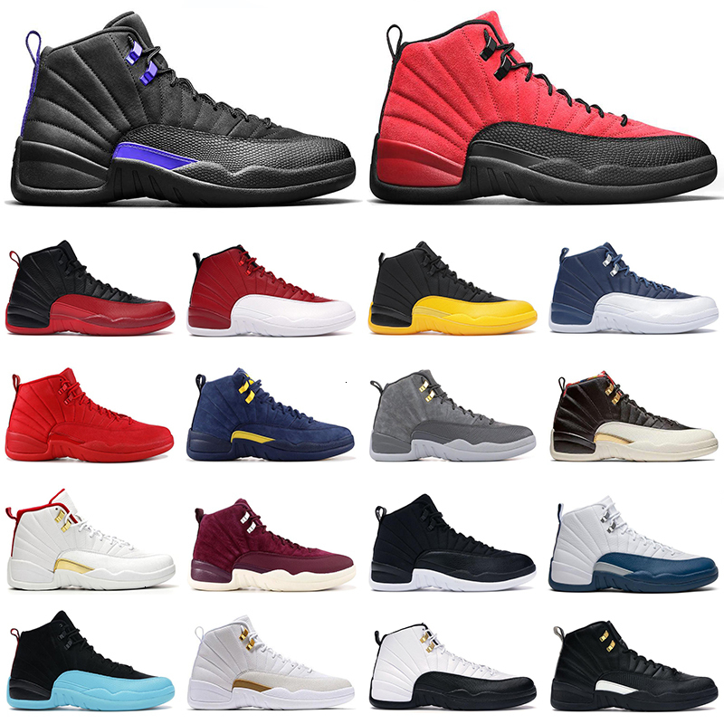 

Mens 12s basketball shoes jumpman 12 University Gold Indigo Reverse Flu Game Royal Dark Concord white men trainers Athletic sports sneakers, Shipping link