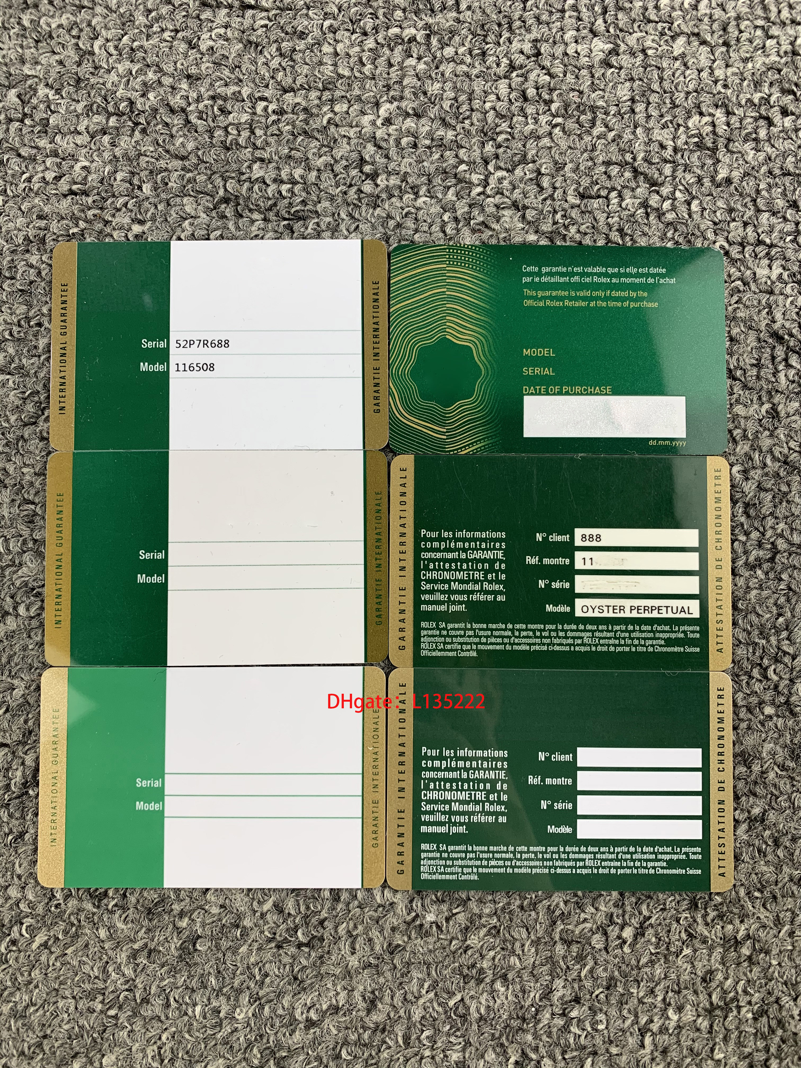 

2020 high quality card security green custom warranty card printing pattern card serial number warranty attention label