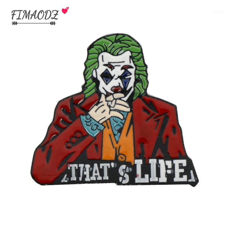 

Pins, Brooches FIMAODZ 2021 Joker Clown Enamel Pin Badge On Backpack Movie Brooch Pins For Clothes Horror Jewelry Gift Friends1