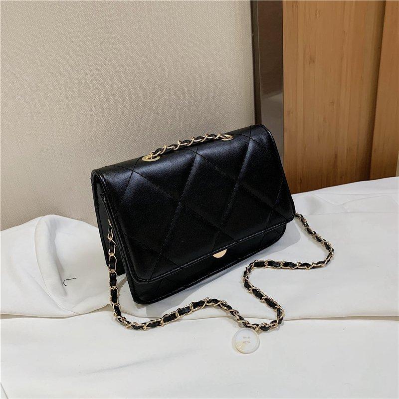 

2021 new hot Fashion Women Shoulder Bag Luxury Designer Bag Female Crossbody Handbags ladies Purse Chains Clutch, Black