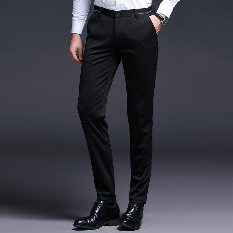 

Men's Suits & Blazers Mens Dress Pants Formal Business Casual Suit Spring Autumn Office Trousers Men Straight Classic Pant Black Blue, White;black