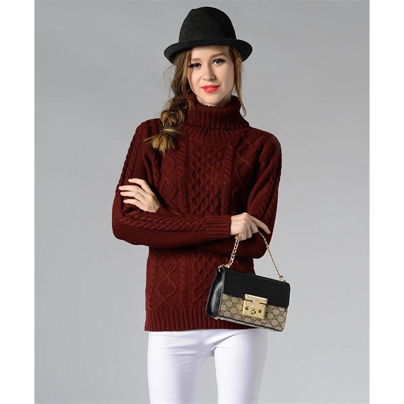 

2020 New Autumn winter Knitted Sweaters Pullovers Women Turtleneck Long Sleeve Solid Color Slim Elastic Short Sweater jumper, White