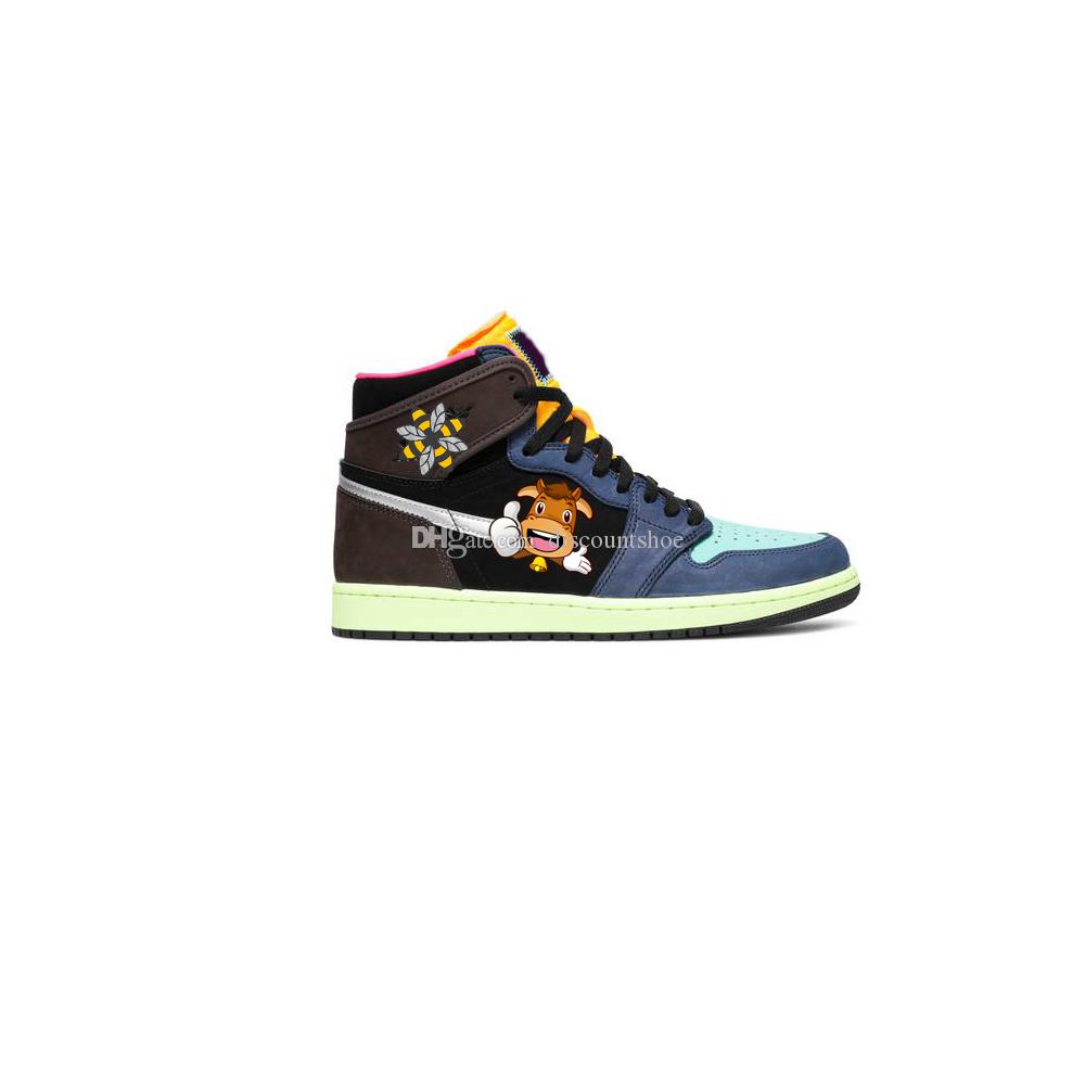 

1 High Tokyo Bio Hack Basketball shoes jumpman 1s sneakers SKU:555088 201, 'turbo green'sku 555088 311