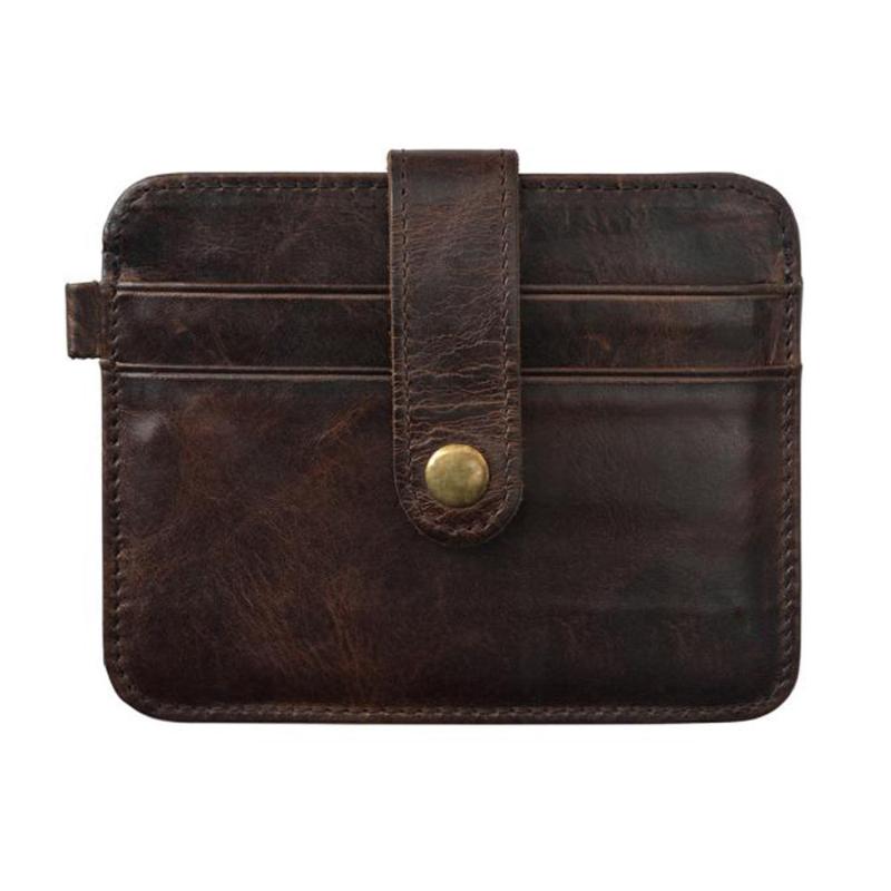 

Hot Sale Business Men Mini Wallet Coin Purse Vintage Leather Coin Slim Holder Mini Wallet ID Case Purse Clutch 2.55, Black