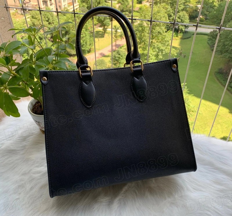 

Top Quality Fashion Totes Letter Embossing Leather Luxurys Designers Handbag Bags Women Handbags Wallet Shoulder Bag Purse, Embossing black