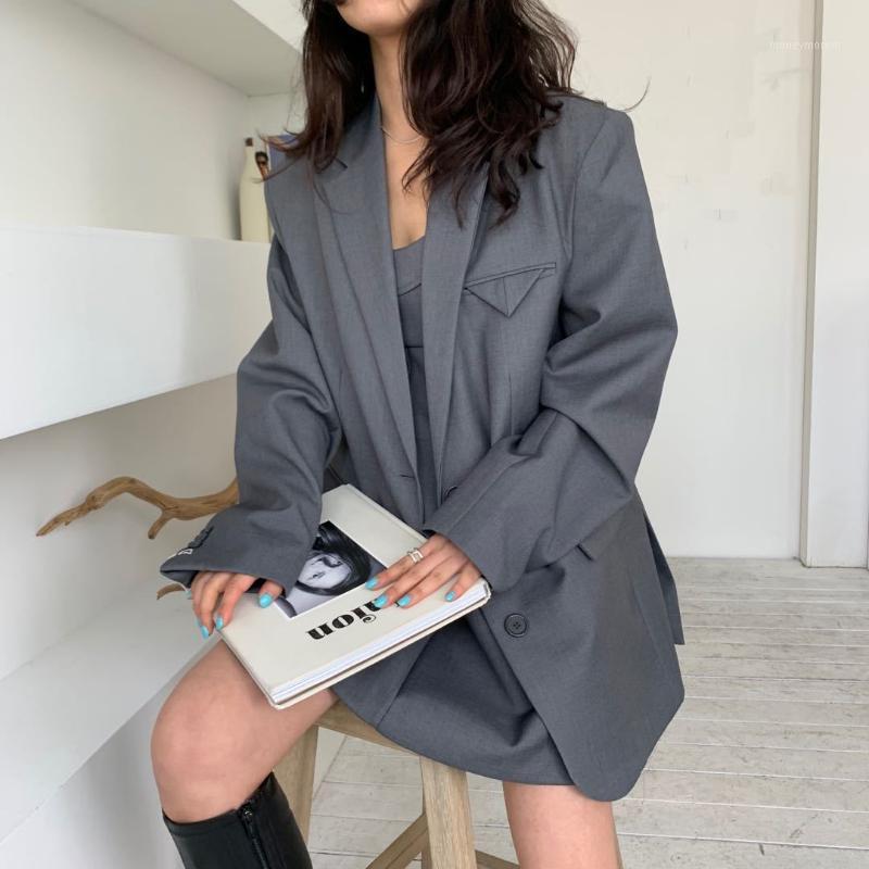 

Women Coat Spring 2020 New Women's Loose Casual Suit Blazer1, Black