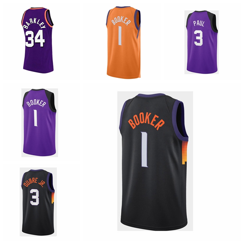 

Basketball Jerseys 1 Devin #1 Booker 3 Chris #3 Paul 22 DeAndre #22 Ayton short black 2022 0119, As