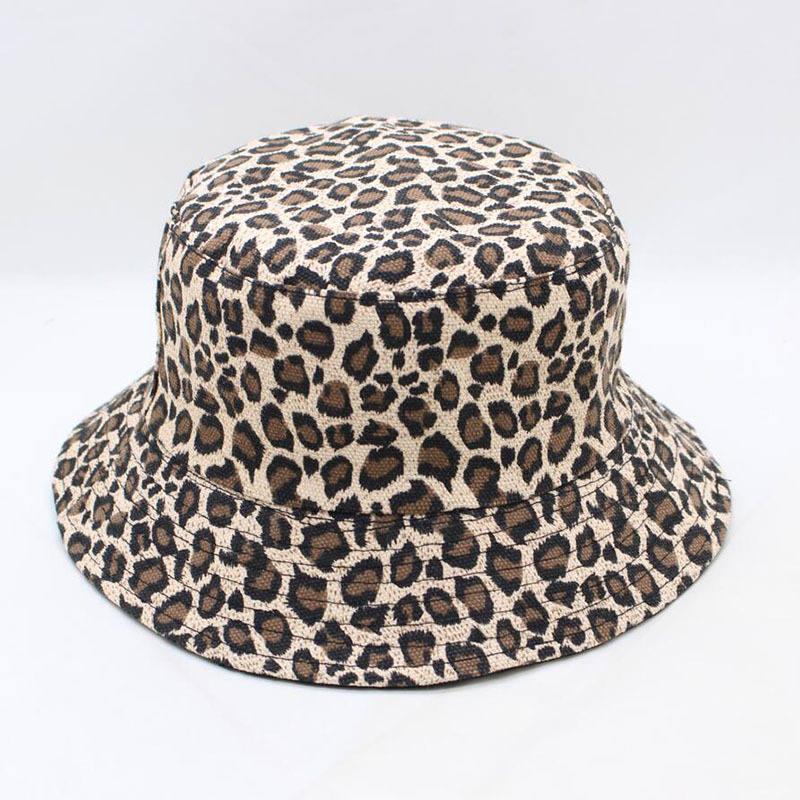 

LDSLYJR 2020 Leopard print Bucket Hat Fisherman Hat outdoor travel Sun Cap Hats for Men and Women 280, White and black