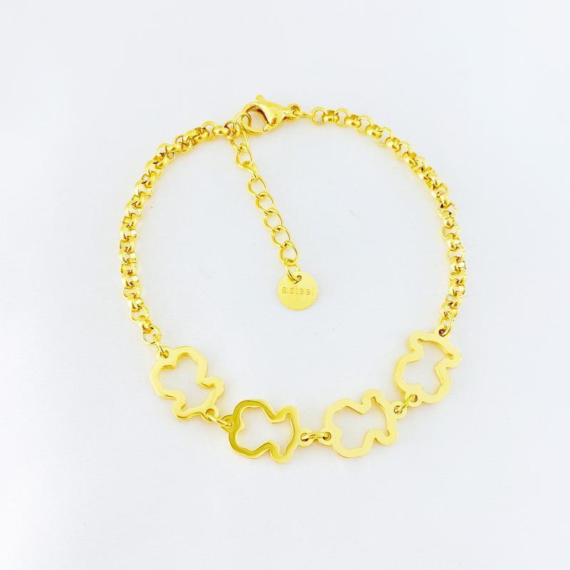 

Hollow Cute Animal Stainless Steel Bracelet Simple Bracelet Multiple Buckle1
