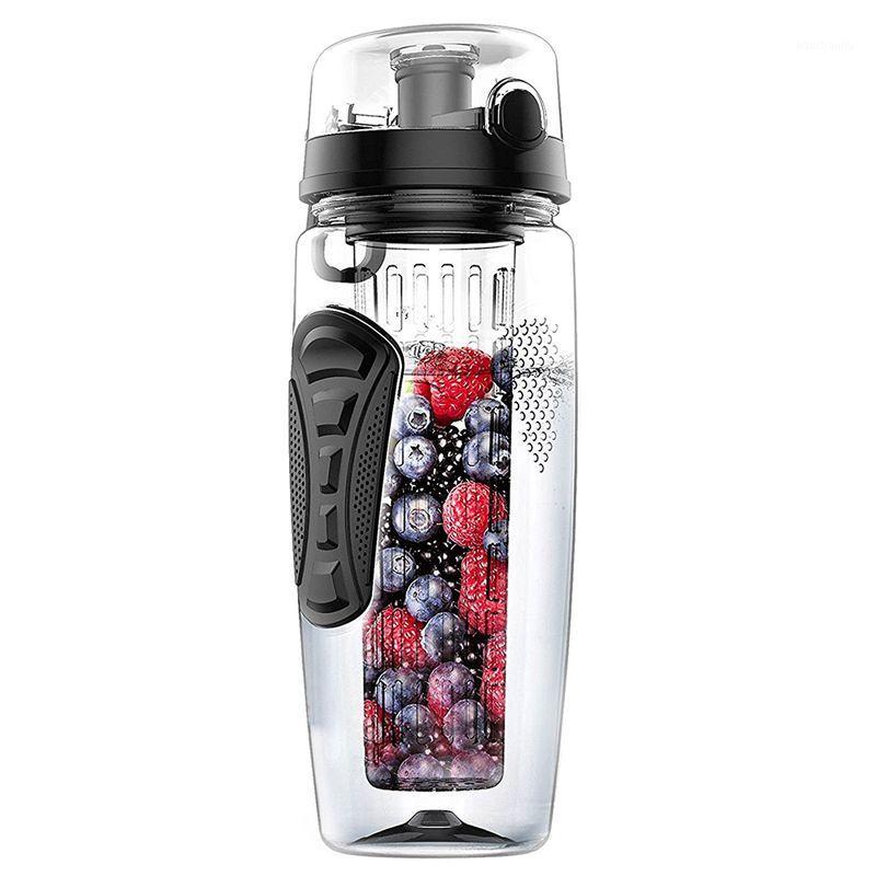 

1000ml/32oz Fruit Infusing Infuser Water Bottle Plastic Sports Detox Health1, Blue