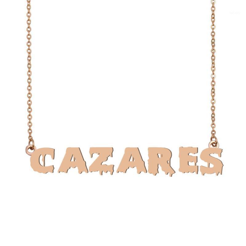 

Cazares Name Necklace , Cool Bloody Art Name Necklace for Halloween and Santa's Day Jewelry Gift for Kids Boys Girls1